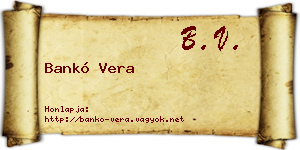 Bankó Vera névjegykártya